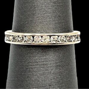 Beautiful Sterling Silver Clear stone ring